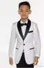 Grey Boys Tuxedo Boys Dinner Anzüge dritte Jungen Schwarzer Schal Revers formeller Anzug Smoking für Kinder Tuxedo4255106