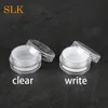 Plastic wax case silicon liner container 5ml 12 color nonstick non bad smell acrylic tobacco box dab tool storage jars bho oil extractor