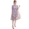 Kleine Blumendruck Chiffon Umstandskleid Sommer koreanische Mode Kleidung für schwangere Frauen Floral Schwangerschaft Kleidung