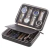 2 4 8 Slot Portable Watch Box Pu Leather Package Organizer Organizer Display Container Storage حامل التخزين 12614