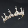 Barok İnciler Kristal Gelin Taçları Saç Bantları Altın Gelin Tiaras Kafa Bantları Düğün Diadem Kraliçe Taç Tiara Düğün Peçe Saç ACC5416314