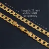 10mm Fashion Luxury Mens Solid Cuba Link Chain Womens Jewelry 18k Gold Plated Necklace for Men Women s Necklaces Kka1532682