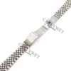 CARLYWET 13 17 19 20 22mm Hollow Curved End Solid Screw Links Silver 316L stainless Steel Replacement Watch Band Strap Bracelet209C