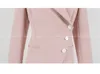 Fashion Women's Suit Jacket and Pants Two Pieces Formal Shrug Shoulder Oblique Button Blazer Suits Slim M18050704