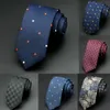 6cm Herrslipsar New Man Mode Dot Slips Corbatas Gravata Jacquard Slim Tie Business Grön slips för män