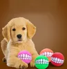 7.5 cm Filhote de Cachorro Mastigar Brinquedos Rodada PVC Dog Toy Som Mordida Resistente Pet Molars Bola de Segurança 1 5rc BB