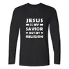 Babay, İsa'yı Seviyorum Uzun Kollu Tişört Fitness Tişörtü Erkek Gömlek Lüks Moda Camisa Maskulina Pamuk Tee S2803