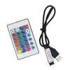 USB 24Key 44Key MINI IR Remote RGB LED Controller DC 5V with USB Port for 3528 5050 LED Strip