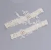 Garter en dentelle pour la mariée avec fausse perle de pur de mariée Gift Chic 2 Garters Stretch 1623 Inch6903003