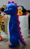 Costumes de mascotte de dinosaure thème animé petit monstre bleu Cospaly mascotte de dessin animé personnage Halloween fête de Pourim costume de carnaval