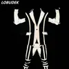 (Куртка + Брюки) Флуоресцентные серые мужские костюмы прилив мужской певец бар ночной клуб Отражение светлого покрытия костюм концертный хип-хоп этап наряд