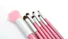 Beginner horse hair 7pcs/set makeup brush portable Pink / gold / black PU bag 7 makeup set brush.