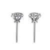 D/F Color Moissanite Earring 9k,14k,18k Gold Inlay Rmantic Snowflake Design Forever Brilliant Stud With A Certificate