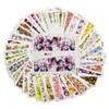 48 Blatt bunte volle Wraps blühende Blume Nail Art Wassertransfer Aufkleber Aufkleber Folie polnische Maniküre Dekor Werkzeug LASTZ352-391