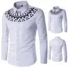 Jesienne Casual Men Solid Shirt Fashion Business Business Długie rękaw