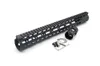 15 '' Inch Black Anodized Keymod / M-Lok Style Handguard Rail Gratis Float Picatinny Mount System Gratis frakt