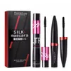 Zwarte zijde mascara make-up set wimper extensie verlenging 3D fiber mascara waterdichte cosmetica DHL gratis verzending