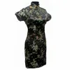 Vintage kinesisk stil mini cheongsam ny ankomst kvinnors satin qipao röd sommar sexig fest klänning mujer vestidos plus storlek s-6xl