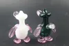 Kawayi Duck Glass Bong Rosa Oljebrännare Vatten Bong för Dab Rigs Bong Ash Catcher Vattenpipa Rökning Oljebrännare Vattenpipa Bubblare
