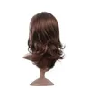 New style Hair Synthetic Hair for Europe And America Ladies Rose Net Wig Medium Long Curly fiber hair two color in stock