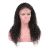 ウォーターウェーブレースフロント人間の毛の毛のウィッグビッグカーリー人間の髪ウィッグ150％密度ブラジルのレミー