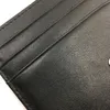 Black Genuine Leather Credit Card Holder High Qualty Small ID Card Case Purse Formal Business Men Thin Card Holders Wallet Coin Po273H