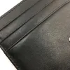 Schwarzer echter Leder -Kreditkarte Halter Hochqualitäten kleiner Ausweis CARTH CALLSEIN FORMAL BUSINESS Dünnkartenhalter Brieftasche Münze PO263G