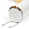 Pulsera de amistad Simple al por mayor 20 unids/lote 8mm sedimento marino Natural piedra Imperial ojo de tigre trenzado Bracekets joyería fina barata