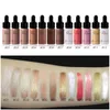 PUDAIER 액체 형광펜 12 색 크림 Concealer Shimmer Lips Face Bronzer Highliter 메이크업 키트