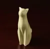 Cerâmica resumo sortudo gato família decoração da casa sala de artesanato decoração de porcelana animal estatueta maneki neko decoração de casamento presente