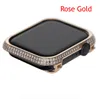 Rhinestone Diamond Crystal Metal Case Obudowa Obudowa Robędowa Inkrustowana obudowa Kompatybilna dla Apple Watch 40mm 44mm serii 4