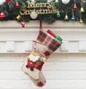 9 stile cartone animato Babbo Natale alce pupazzo di neve chrsitmas albero ornamenti per interno o esterno nuovo stile sacchetto regalo tela bambini borse festa di Natale