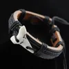 Mode smycken grossist parti 12st imitation tand hänge surfer läder armband hampa läder armband gåva MB803125590