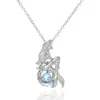 Uppdatera halsbandburen Mermaid Pendant Hollow Locket Halsband Luminours Glödande kulkedjekedja Hip Hop -smycken