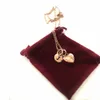 Rose Gold Heart Hanger Initial Necklace Ash Holder Urn Ketting Cremation Jewelry