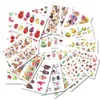 58 feuilles fruits collier bijoux Paern ongles autocollants Nail Art transfert d'eau autocollants mixte ongles conseils décalcomanies décor Z4555123386032