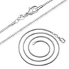Top quality 925 sterling silver snake chain necklace 1MM 16-24inches fashion jewelry factory price