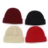 Erkekler Örme Şapka Beanie Skullcap Sailor Cap Manşet Bessiz Retro Donanma Stili Beanie Şapka Yeni