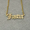 Personalized Name Necklace, Customized Nameplate Necklace, Custom Name Necklace, Old English style Name Jewelry Personalized