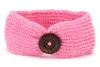 Nouveau bébé à la main tricot Crochet bandeau mode garçons filles bandeaux oreille plus chaud avec bouton enfants cheveux accessoires 2927164