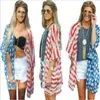 Blouses Femmes Drapeau Américain Cardigan D'été Chemises Décontractées Robe De Jour De L'Indépendance Lâche Imprimé Tops Mode Blusas Vêtements Pour Femmes B3999