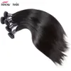 ISHOWマレーシアのバージンヘアエクステンションウォーターストレート10個ペルーボディウェーブルーズ人間の髪の束すべての年齢8-28インチナチュラルブラック