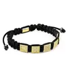 Mężczyźni bransoletka biżuteria Crown Crowns Mężczyzn Bransoletka Macrame Kulki Bransoletki dla kobiet Pulseira Masculina Pulseira Feminina Gift Dift2212