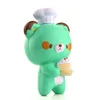 Bebê Anti-stress Brinquedos Urso 14 CM Kawaii Jumbo Panda Pastelaria Chef Squishy Charme Pão Macio Lento Rising Kid Toy Presente Dos Desenhos Animados Bolo Bun atacado