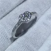 Vecalon Infinity Jewelry Real Soild 925 Sterling Silver Ring 5a Zircão CZ Noivado Casamento Banda Anéis para Mulheres Homens Nupcial