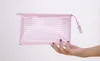 Saco cosmético do curso do saco de banho do saco cosmético compõe o pacote portátil transparente impermeável fêmea da mão do saco