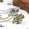 Mode Punk Tier Französisch Bulldog Anhänger Halskette Schmuck Silber Gold Farbe 2 Farbe Hund Anhänger Lange Halskette Für Männer Frauen 5455338