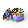 Rainbow Dazzle 4 Pièces Herb Grinder En Alliage De Zinc Broyeur À Tabac 40mm 50mm 55mm 63mm Métal Grinders Herb Magnetic Top Grinder livraison gratuite