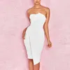 Women Sexy Stylish Bodycon Dress Striking Fold Front Asymmetric Dress Casual Strapless Summer New style Fashion