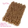 Crochet Goddess Locs Hair Extensions Faux Locs Curly 18inch half wave hald curl Crochet Braids Ombre Kanekalon Braiding Hair Bohem5016740